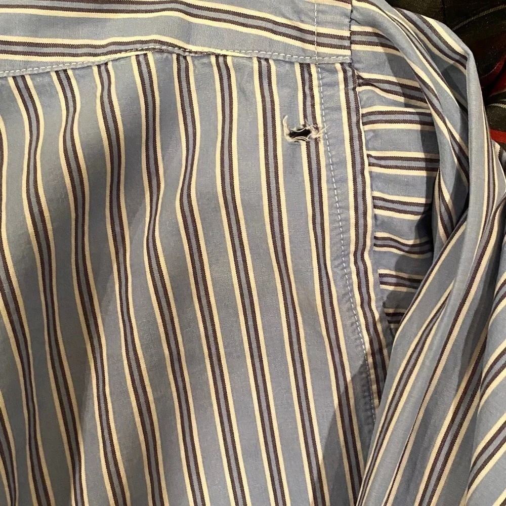 Ralph Lauren Kids Blue Striped Button Down Shirt